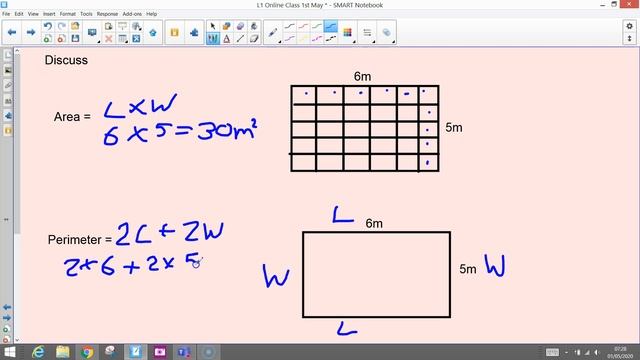 Working out area and perimeter смотреть онлайн