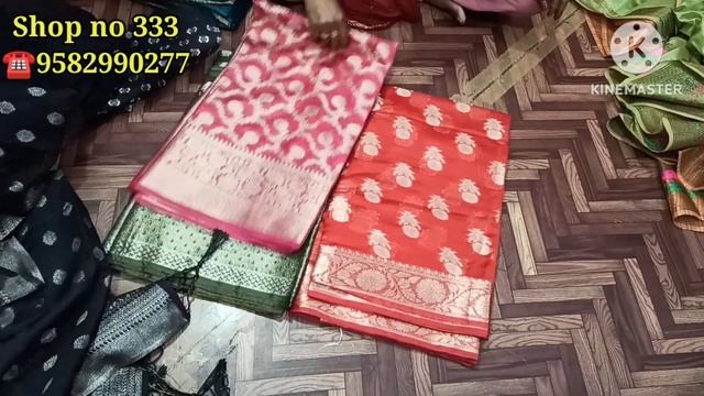 Katran MarketMangolpuri साड़ियां ही साड़ियां 🥰😍Cotton Organza silk sarees Summer collection смотреть онлайн