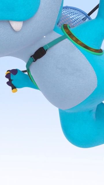 ¡Dinosaurio azul es un auténtico bailarín!  #paraniños #videoseducativos #aprendeconcuquin #shorts