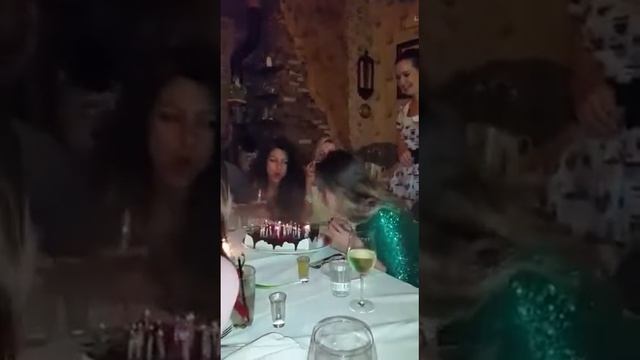 Magic candles for my birthday cake in Mari Vanna NYC