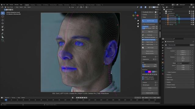 Blender Face Builder. Create Head Mesh for Metahuman. Alien: Covenant — David. смотреть онлайн