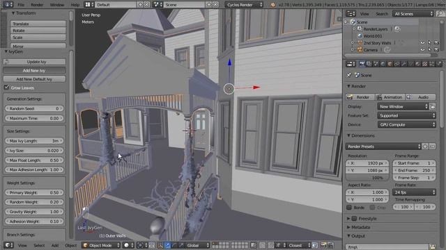 Vegetação Trepadeira com Blender - Tutorial (Ivy Generator) смотреть онлайн