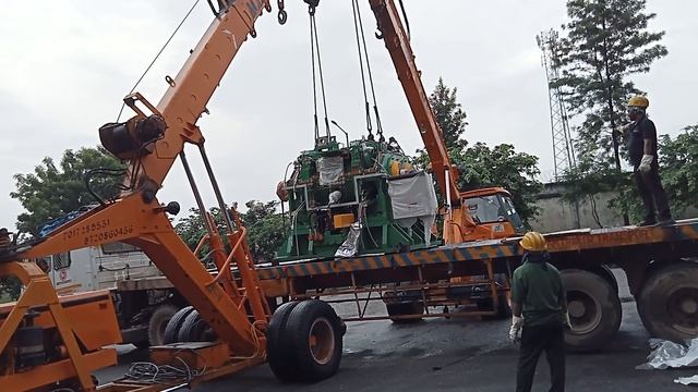 ACE hydra crane 18 ton machine unloading work смотреть онлайн
