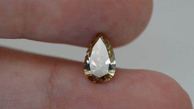 Pear Shape Diamond Natural Fancy Dark Yellowish Brown Even 1.01 Carat