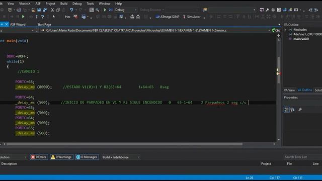 Semaforo Microchip Studio-Proteus
