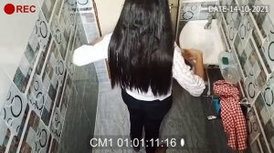Hidden camera in hotel bathroom..
