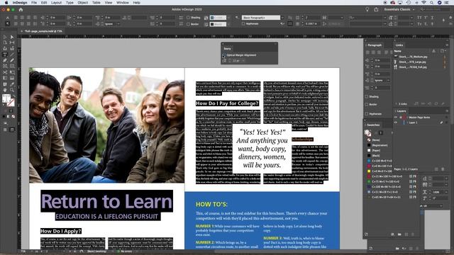 InDesign optical margin alignment 3m45s смотреть онлайн