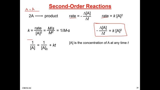 Chemical Kinetics: Concentration-Time Equation (معادلة التركيز-الوقت) Lecture 3 смотреть онлайн