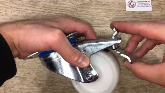 Поворотная колесная опора с тормозом 80х32мм, K-3302-MMB-080-F18, Kama смотреть онлайн