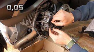 Регулировка клапанов BMW R1200RT 2016г. (Проверка зазоров клапанов) Valve adjustment BMW R1200RT