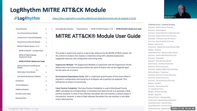 Improving Cyber Defense Using the MITRE ATT&CK Framework - Darren Cathey, LogRhythm смотреть онлайн