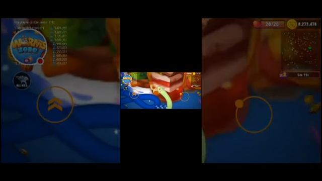 WormsZone.io❤️ Big Snake Video 😍 Magic Gameplay Saamp Wala Game Video 😲😲 Slither Snake Video 266