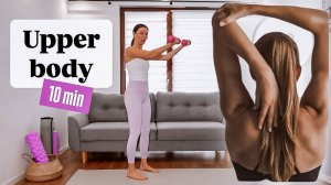 10 MIN UPPER BODY Workout//Dumbbells 2kg