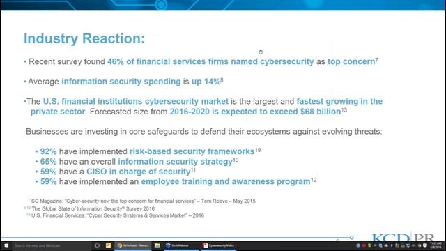 KCD PR Webinar: Cybersecurity and Financial Services: Understanding the Risks смотреть онлайн