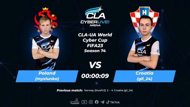 2023.02.08 ► UA Division CLA World Cyber Cup FIFA 23 PS5 #1 смотреть онлайн