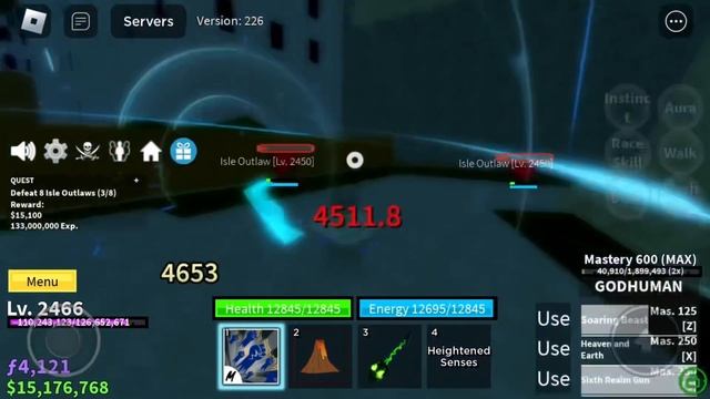 Grinding with Awakened Magma at Tiki Outpost in Blox Fruits смотреть онлайн