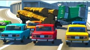 Безумные аварии на BeamNG Drive #7