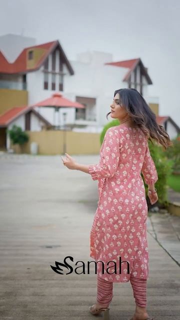 Samah Women Cotton Silk Kurta Pyjama Set