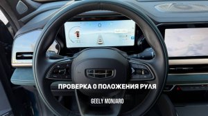 Проверка 0 положения руля. Смотрим показатель на датчике положения руля Джили Монжаро/ Geely Monjaro