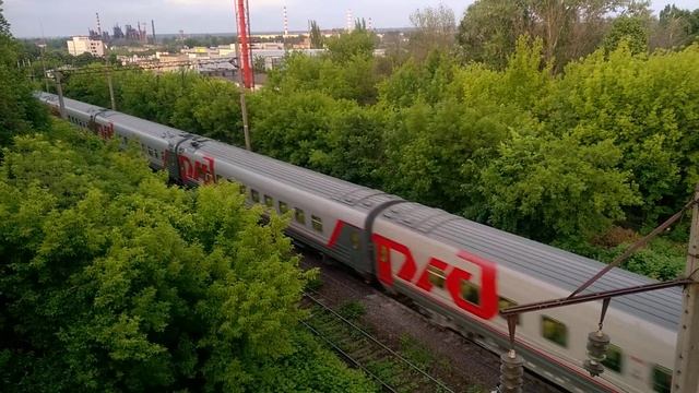 ЭП20-064 с пассажирским поездом №70 Москва-Липецк. смотреть онлайн