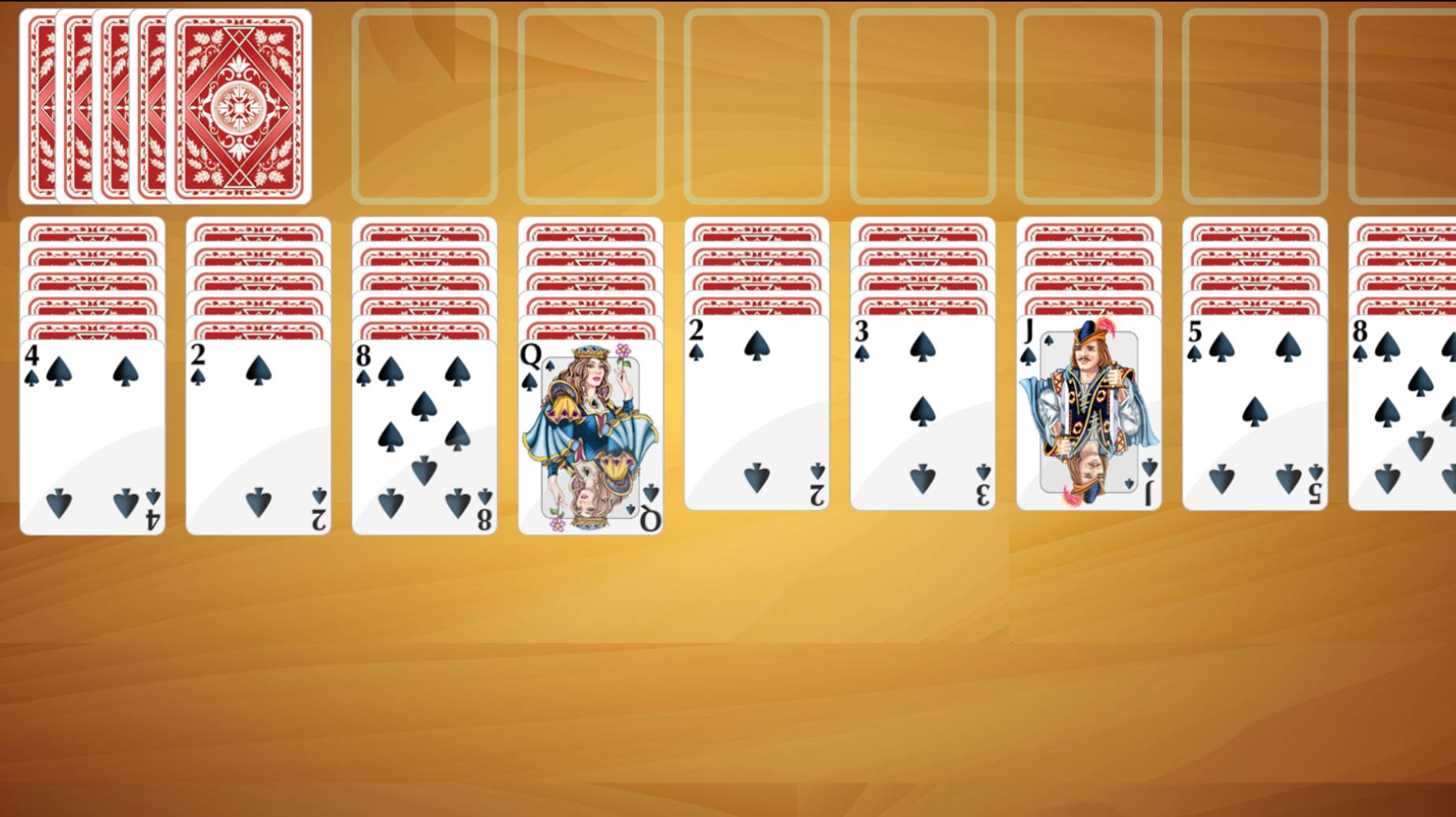 Пасьянс Паук - одна масть смотреть онлайн