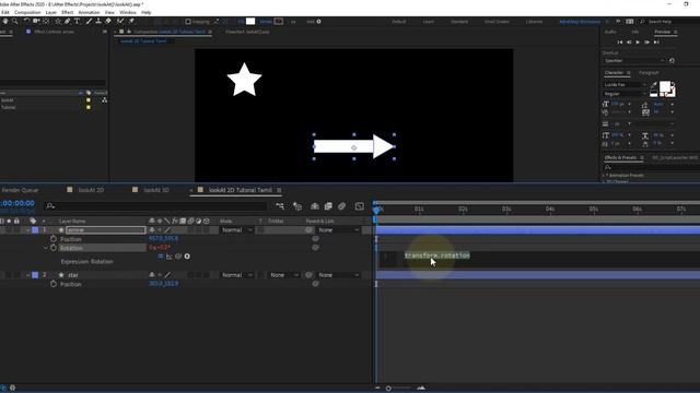 lookAt() Expression 2D and 3D Layers After Effects Tutorial | Tamil Version смотреть онлайн