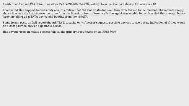 mSATA Drive Dell XPS8700 смотреть онлайн
