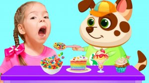 Песик Дуду хочет быть хорошей няней для Насти | Настя и Duddu играют вместе в игре