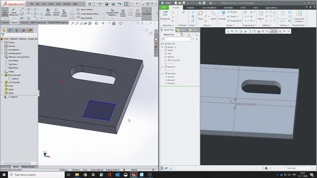 PTC Creo 7 vs. DS Solidworks 2019 Multibody modeling environment смотреть онлайн