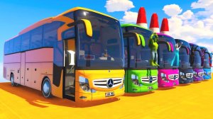 Мультики про Большие Автобусы для детей Веселый Мультик для малышей