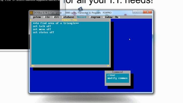 Program No. 5 FOXPRO 2.6 for DOS смотреть онлайн