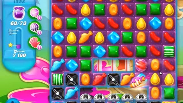 Candy Crush Soda Saga Level 1328 - NO BOOSTERS смотреть онлайн