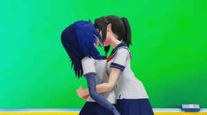 【MMD Yandere Simulator】 Ayano Aishi X Oka Ruto Kiss