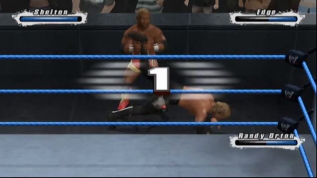 WWE SmackDown Vs.Raw 2009 #100 - SmackDown (09/05/08) 4/6 - Shelton Benjamin X Edge W/Randy Orton