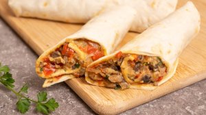 🌯 Тортилья с постной начинкой - вкусно на ужин!