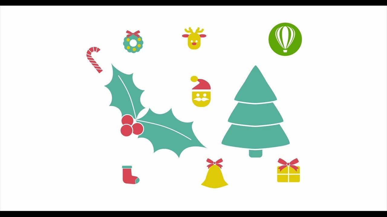 Новогодние иконки в CorelDRAW. Омела и елка смотреть онлайн