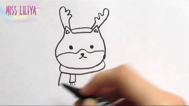 Як намалювати РІЗДВЯНОГО СОБАКУ. Новорічні малюнки. How to draw a CHRISTMAS DOG смотреть онлайн