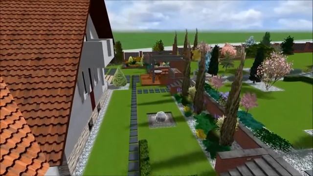 Projekt ogrodu w Lędzinach - Koncepcja смотреть онлайн