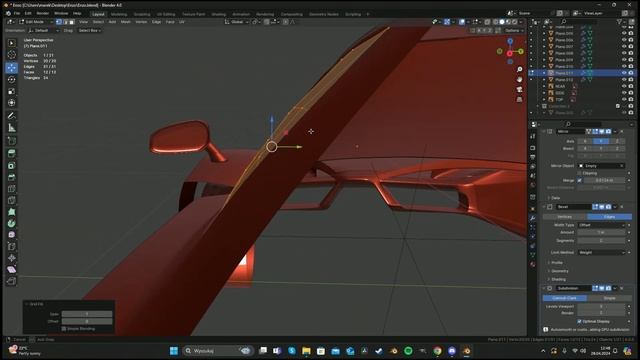 3D modeling blender Ferrari Enzo TUTORIAL #4 смотреть онлайн