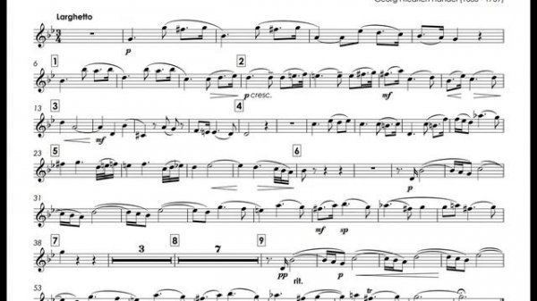 Handel, Georg - Larghetto in D major - T.Dokshizer trumpet Bb
