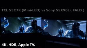 🤷😂🇨🇳 TCL - пустышка? Сравнение Изображения  TCL 55C7K QD-MiniLED vs Sony Bravia XR - 55X90L FAL