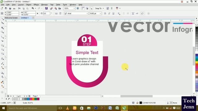 Vector Infographics in Corel Draw x7 I Tech Jenn I смотреть онлайн