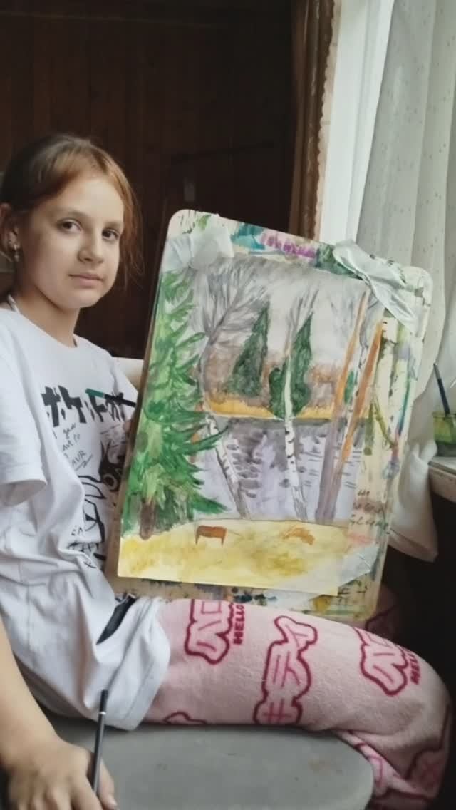 С радостью встречаем  новый день, пленэр