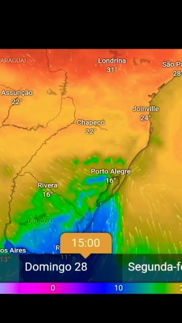 VEJAS AS TEMPERATUAS NO DOMINGO 28/07/2024 #temperatura #clima #sul #suldobrasil #tempo