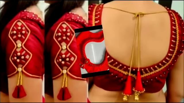Red colour blouse designs 2023/New trending blouse back neck designs/Blouse design смотреть онлайн