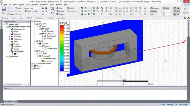Ansys Maxwell 3D - How to calculate the inductance of a ferrite core смотреть онлайн