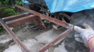 Задний самодельный багажник на фаркоп квадроцикла