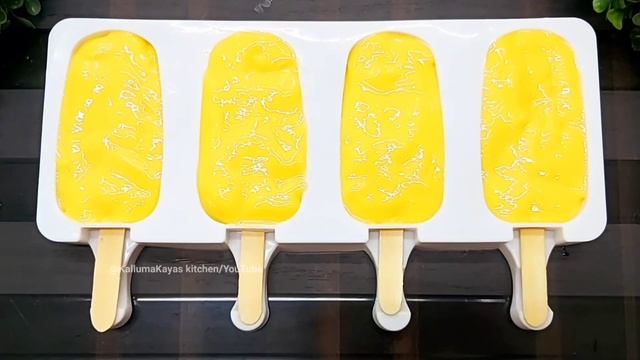 Mango Ice Cream|Mango Bar Recipe|Mango Chocobar Ice Cream|Mango Ice Cream Malayalam Kallumakayas