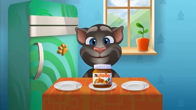 Talking Tom Animation - Mukbang Kinder Surprise Nutella Chupa Chups Drink смотреть онлайн