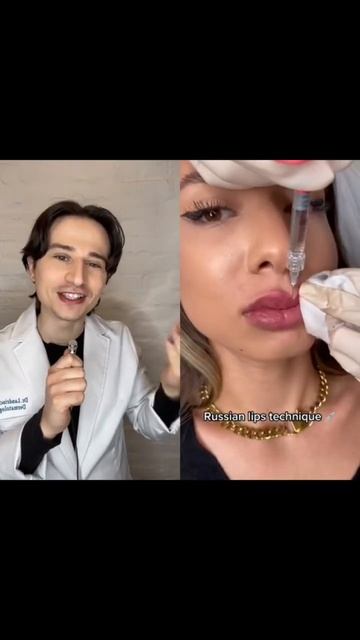 Russian Lip Technique #dermreacts #lipfiller #shorts28